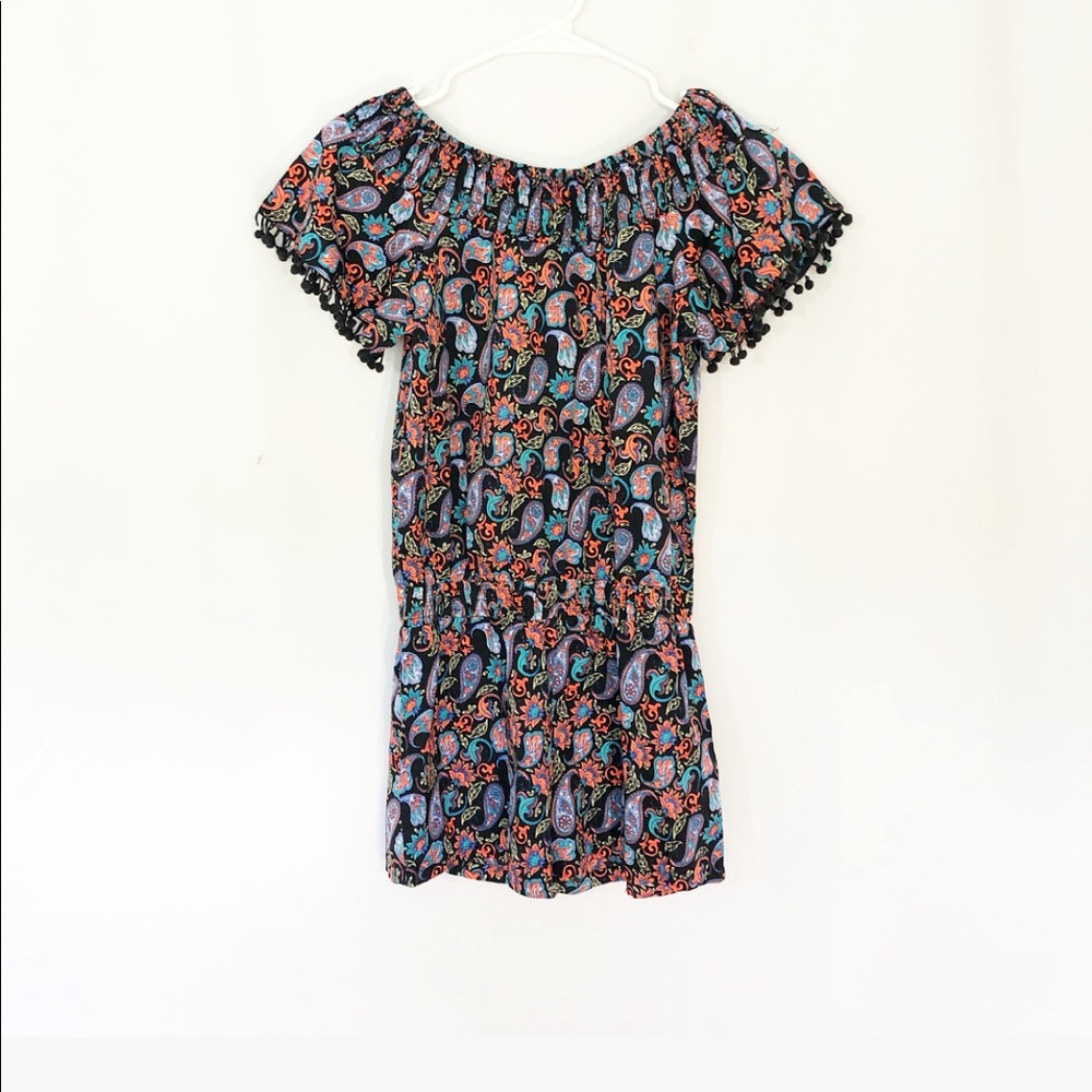 BLACK PAISLEY ROMPER